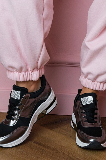 Schwarze Damen-Sneaker mit...