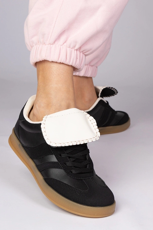 Schwarze sportliche Damenschuhe, „Lukka"