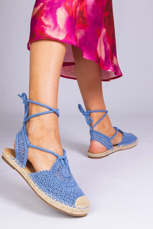 Blaue Espadrilles Sandalen auf...