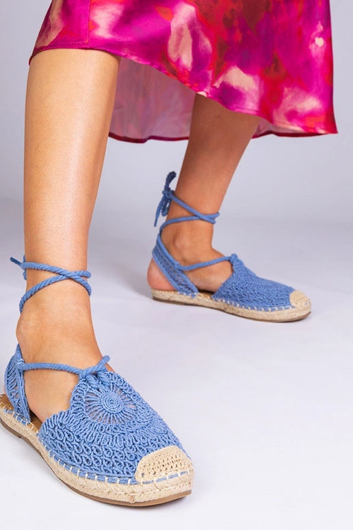 Blaue Espadrilles Sandalen auf...