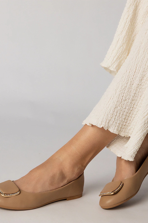 Braune Damen Ballerinas mit...