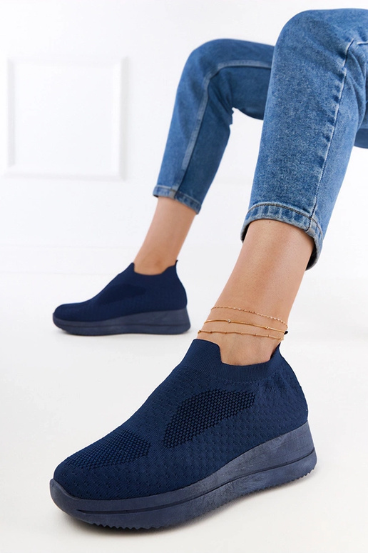 Dunkelblaue Slip-On textile Sneakers... Dunkelblaue Slip-On textile Sneakers...