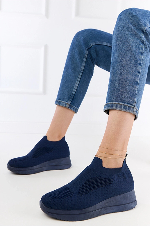 Dunkelblaue Slip-On textile Sneakers... Dunkelblaue Slip-On textile Sneakers...