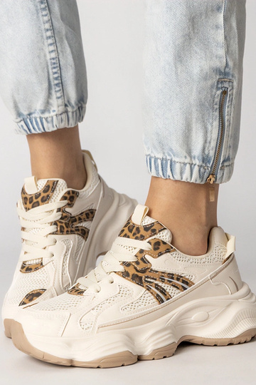 Beige Damen Sneakers mit... 2