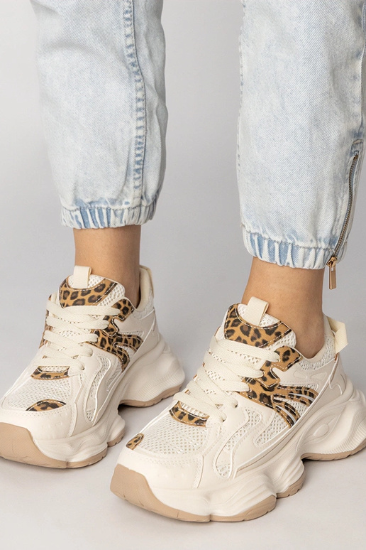 Beige Damen Sneakers mit...