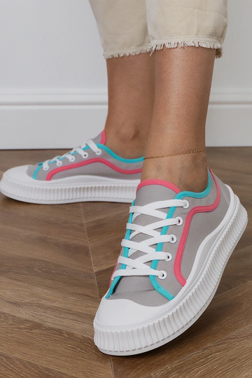 Graue Damenplattformschuhe, „Salis" 2