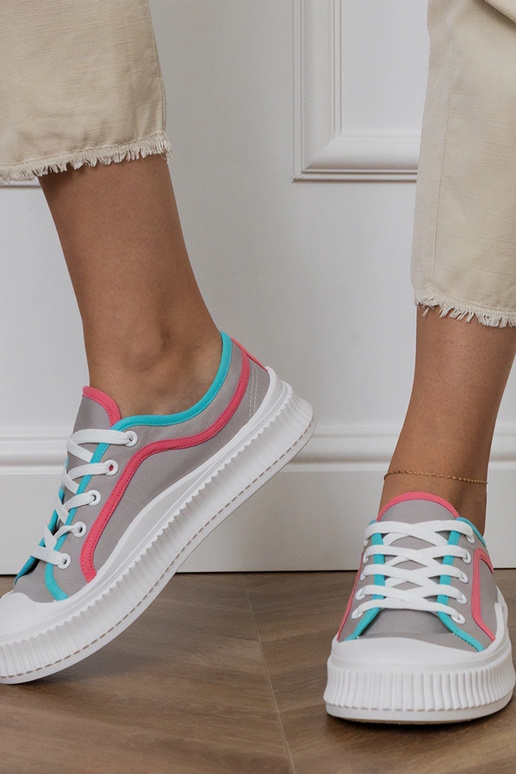 Graue Damenplattformschuhe, „Salis"