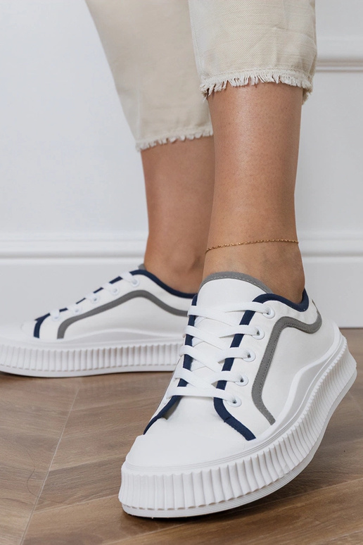 Weiße Damenplattformschuhe, „Salis"