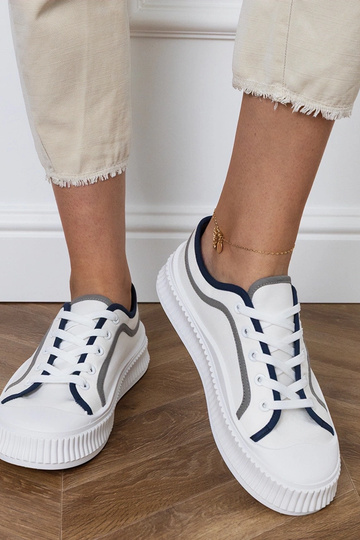 Weiße Damenplattformschuhe,... 2