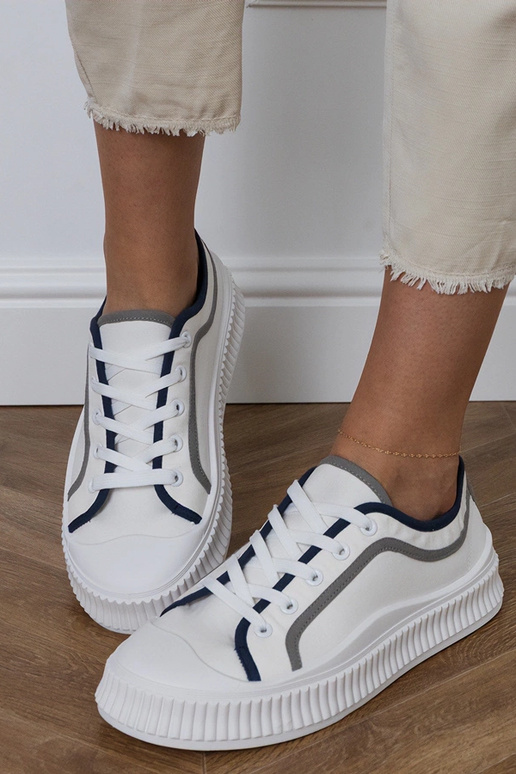 Weiße Damenplattformschuhe, „Salis"