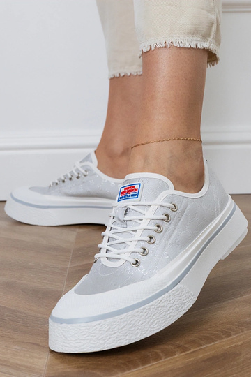 Graue Damenplattformschuhe,...