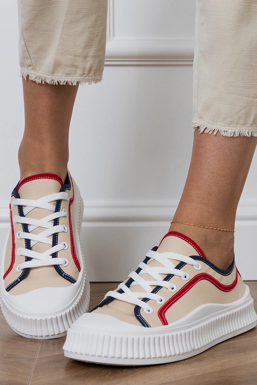 Beige Damenplattformschuhe, „Salis"