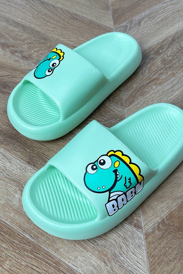 Grüne Kinderpantoletten mit... 2