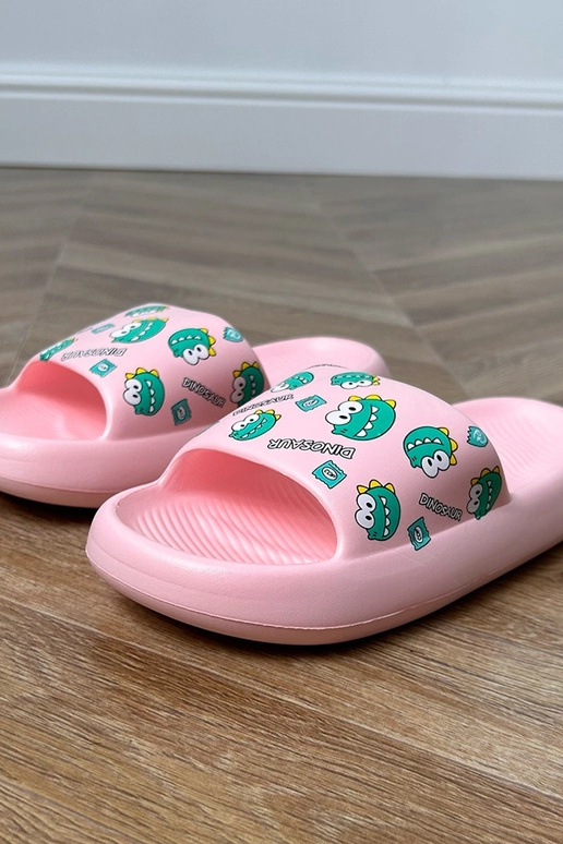 Rosa Kinderpantoletten mit Druck Dinos Rosa Kinderpantoletten mit Druck Dinos