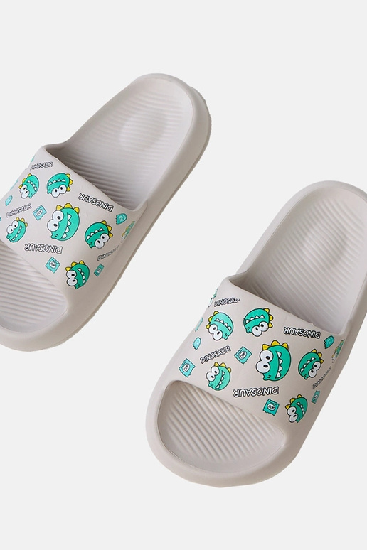 Graue Kinder-Hausschuhe mit...