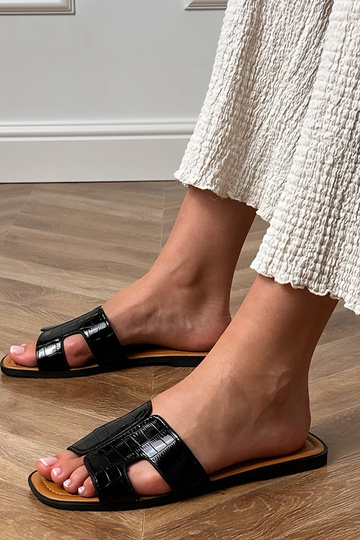 Schwarze Slipper mit... 2