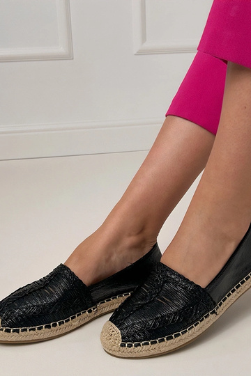 Schwarze Spitzen-espadrilles auf Plattform Zelvira 2