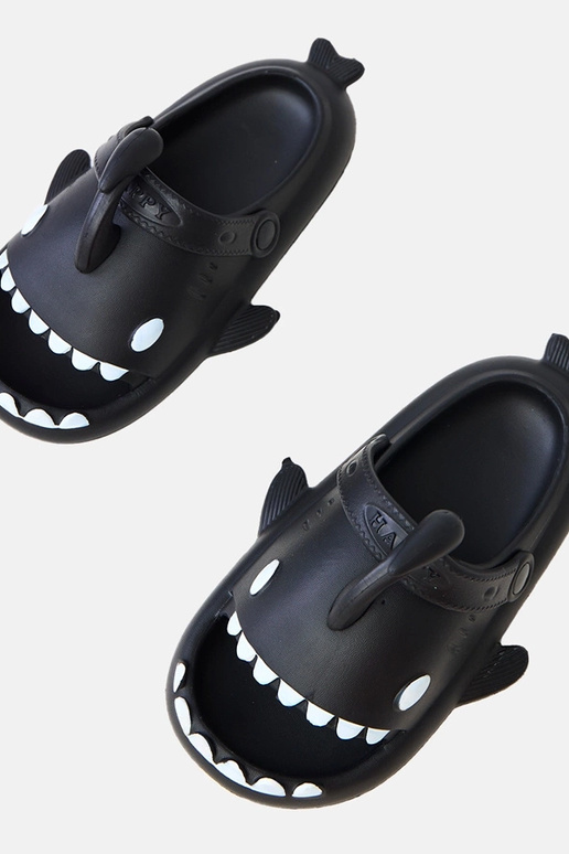 Schwarze Kinder-Slipper mit...