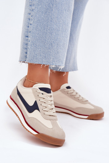 Damen sandfarbene Sportschuhe „Sneakers" Modell „Zerina" 2