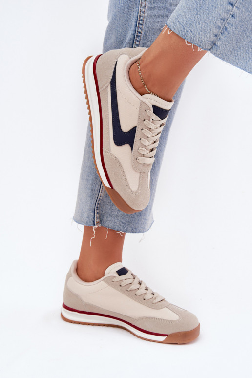 Turnschuhe Sneakers Stilvollllschuhe Feminin Beige Zerina