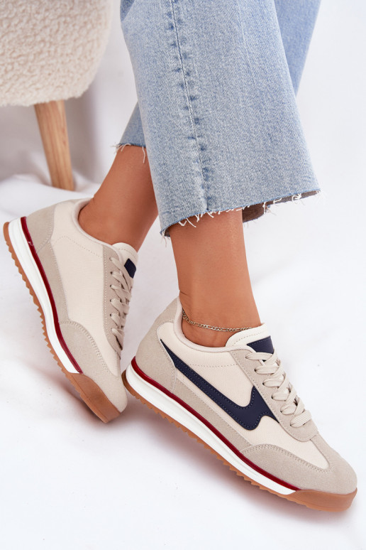 Turnschuhe Sneakers Stilvollllschuhe Feminin Beige Zerina