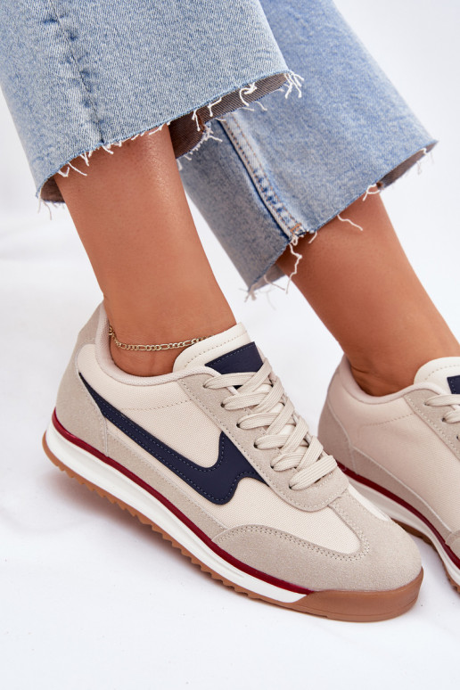 Turnschuhe Sneakers Stilvollllschuhe Feminin Beige Zerina