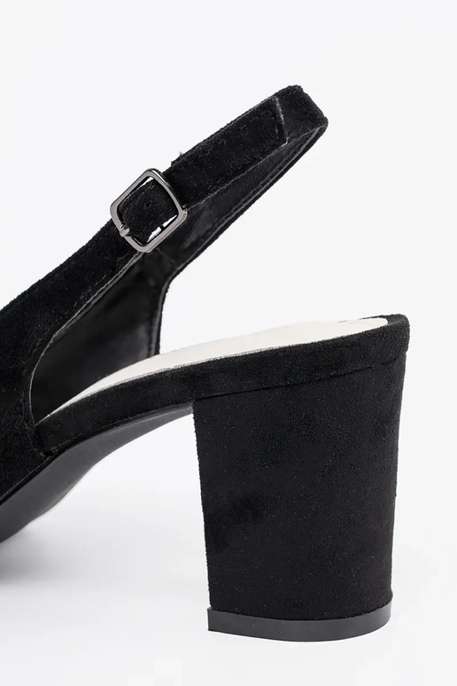 Wildledersandalen mit Absatz