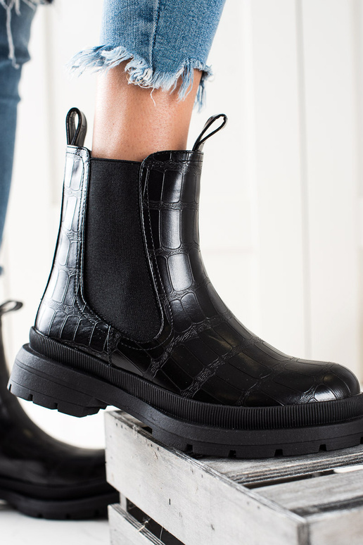 schwarze Chelsea-Stiefel