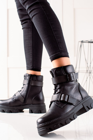 Damenstiefel mit schwarzen...