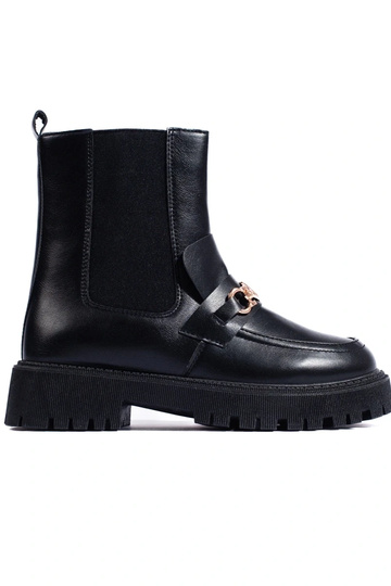 Damenstiefel mit Plateau in...