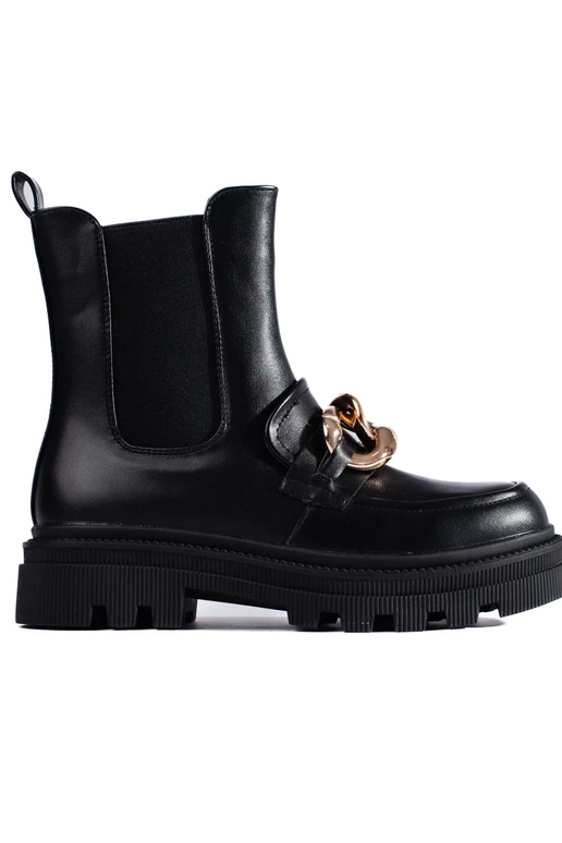 Damen-Plateau-Stiefeletten mit Kette