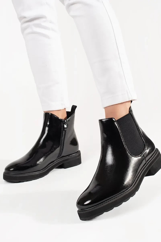 Klassische schwarze Boots SERGIO LEONE