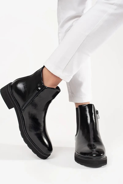 Klassische schwarze Boots SERGIO LEONE