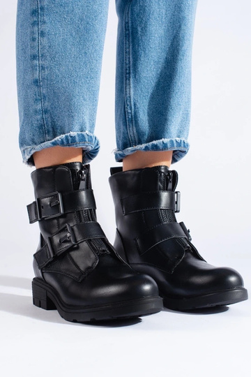 Schwarze Damenstiefel mit... 2