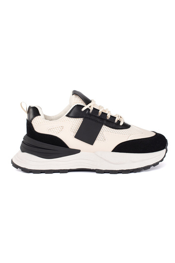Schwarz-beige Damen-Turnschuhe
