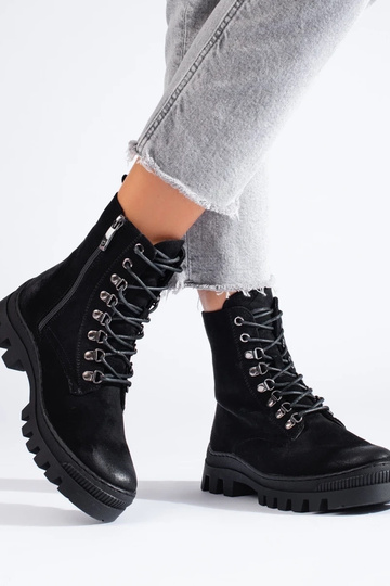 Damenstiefel aus schwarzem... 2
