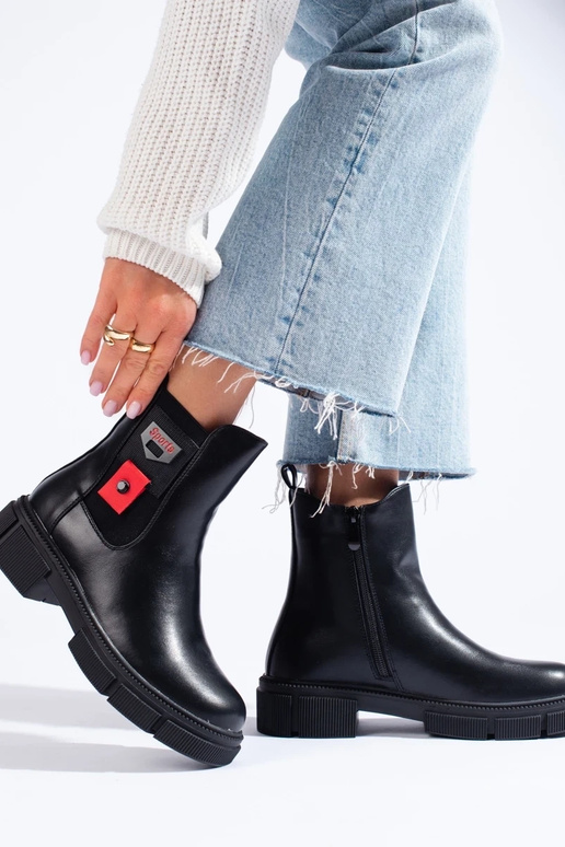 schwarze Damenschuhe mit Plateau schwarze Damenschuhe mit Plateau