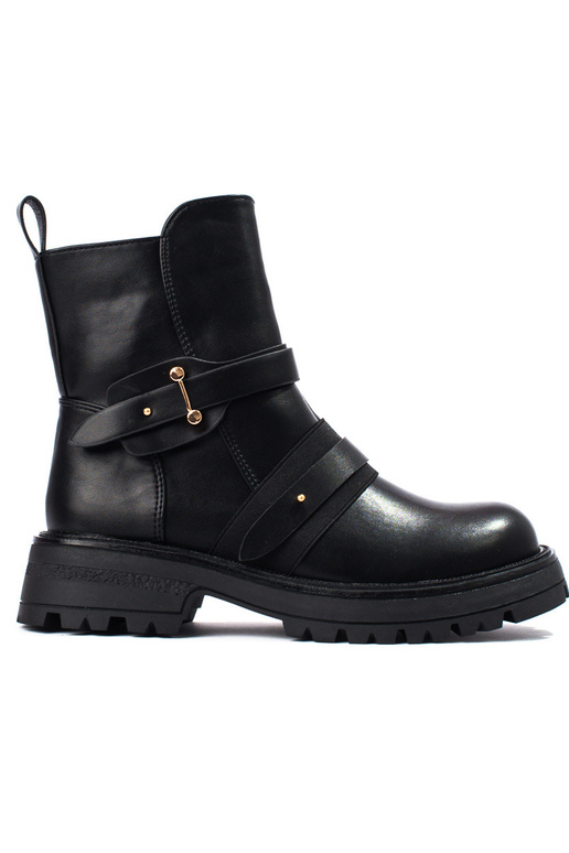 Schwarze Damenstiefel mit Schutz Schwarze Damenstiefel mit Schutz