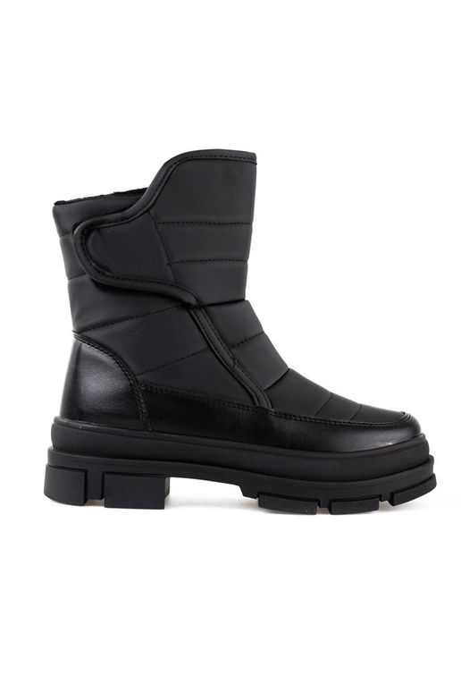schwarze Damen-Schneestiefel mit...