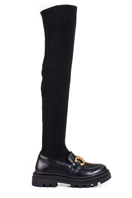 Schwarze Stiefeletten mit flexiblem... Schwarze Stiefeletten mit flexiblem...