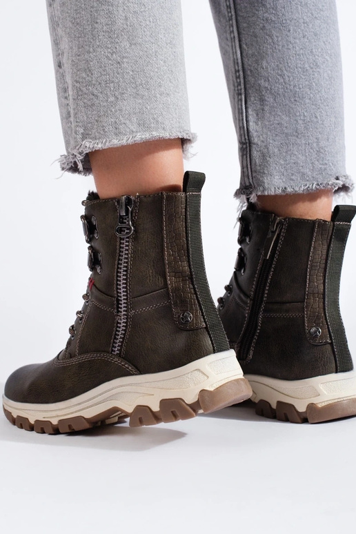 Schnürstiefeletten mit dekorativem... Schnürstiefeletten mit dekorativem...