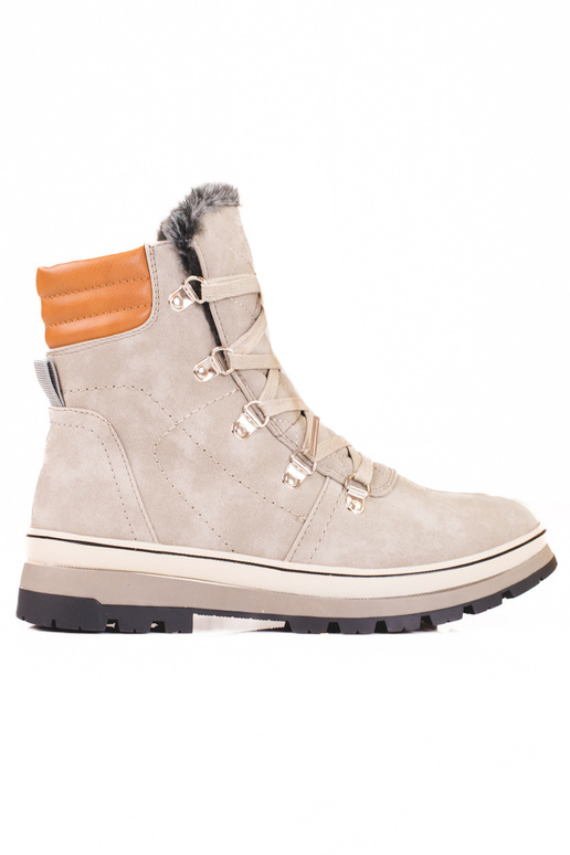 graue Damenschuhe mit Heizung innen