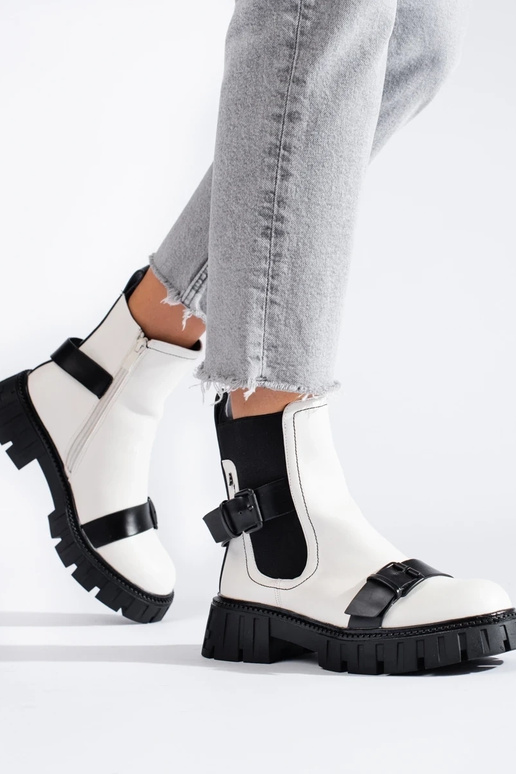 weiße Damenschuhe mit Plateau weiße Damenschuhe mit Plateau