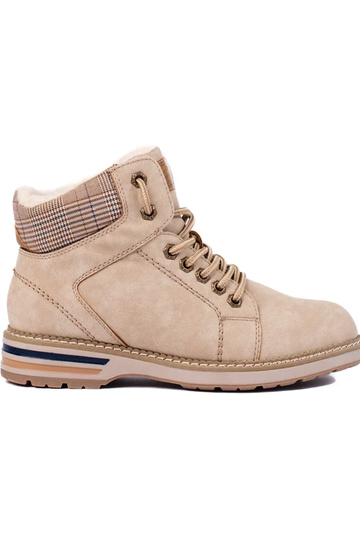 Beige isolierte Damenstiefel