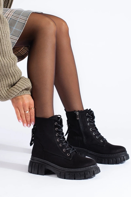 Wildlederstiefel mit Plateau... Wildlederstiefel mit Plateau...