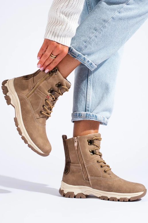 Schnürstiefelette mit dekorativem... Schnürstiefelette mit dekorativem...