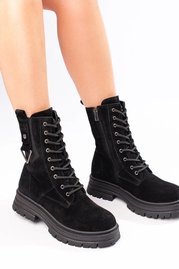 Hohe Damenschuhe aus echtem... 2