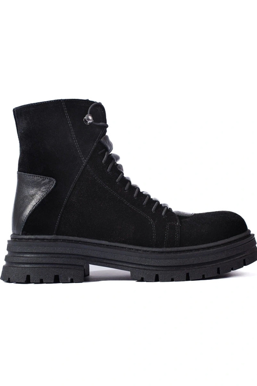 schwarze Stiefel aus Naturleder schwarze Stiefel aus Naturleder