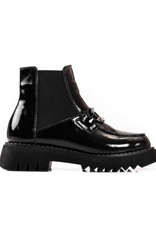 Damenschuhe aus Lackleder mit Plateau... Damenschuhe aus Lackleder mit Plateau...