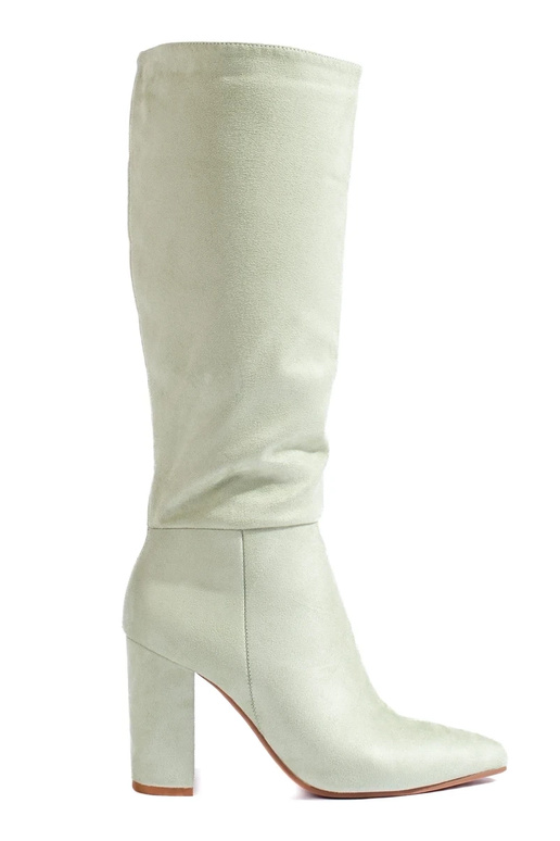 Lange Stiefel aus Öko-Wildleder in... Lange Stiefel aus Öko-Wildleder in...